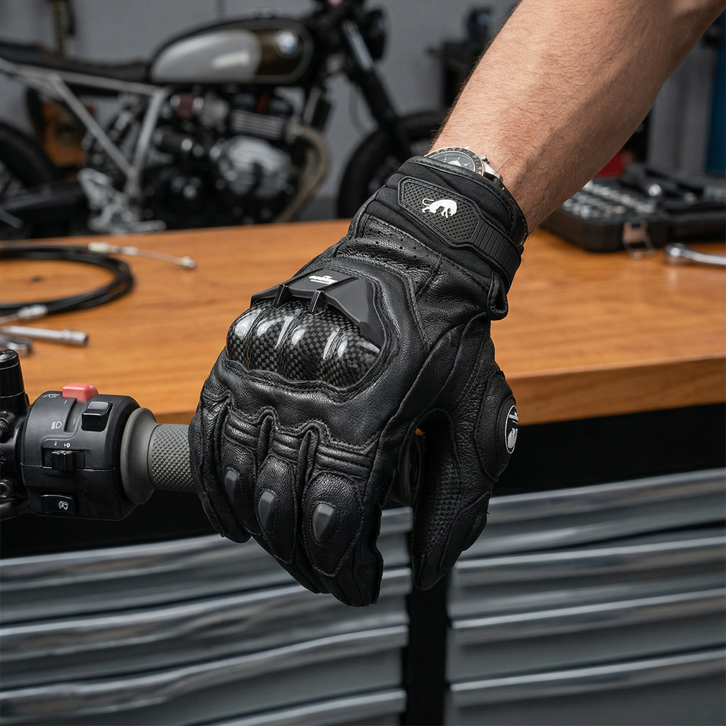 Nurevia Moto™ Pro usnjene motoristične rokavice